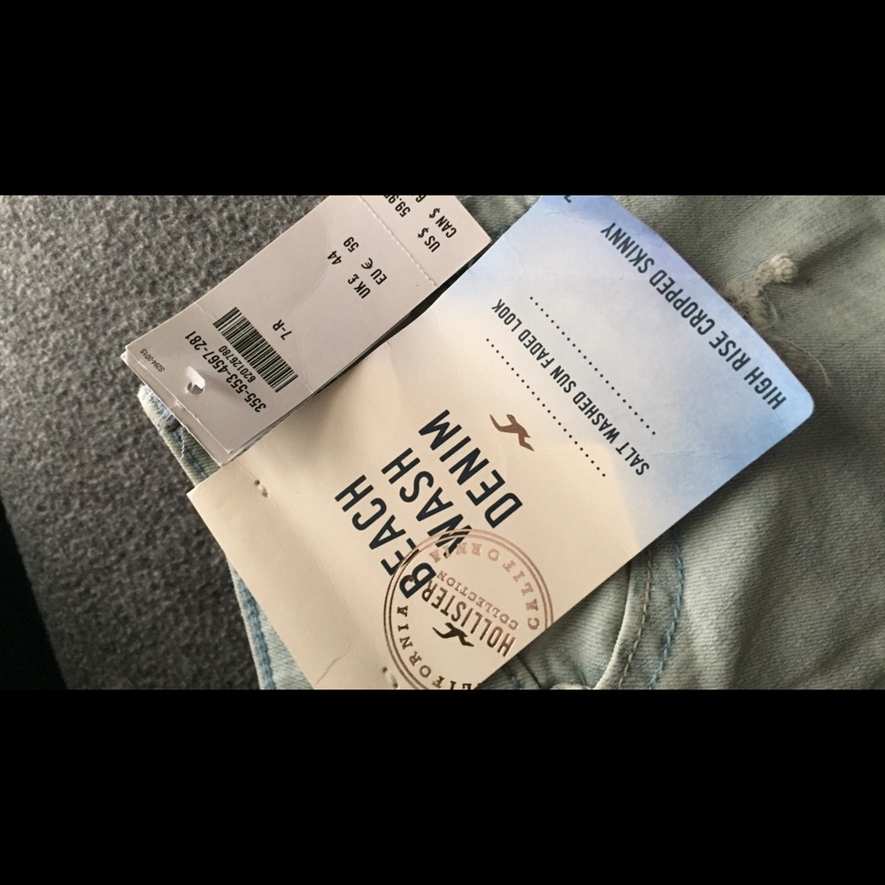 NWT hollister high rise cropped skinny jeans - Picture 2 of 4